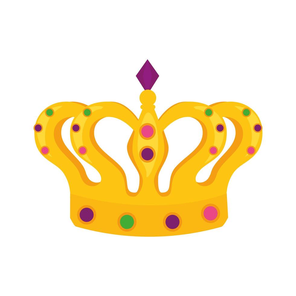 Isolated royal crown vector design