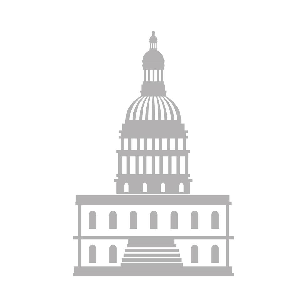 Isolated usa capitol vector design