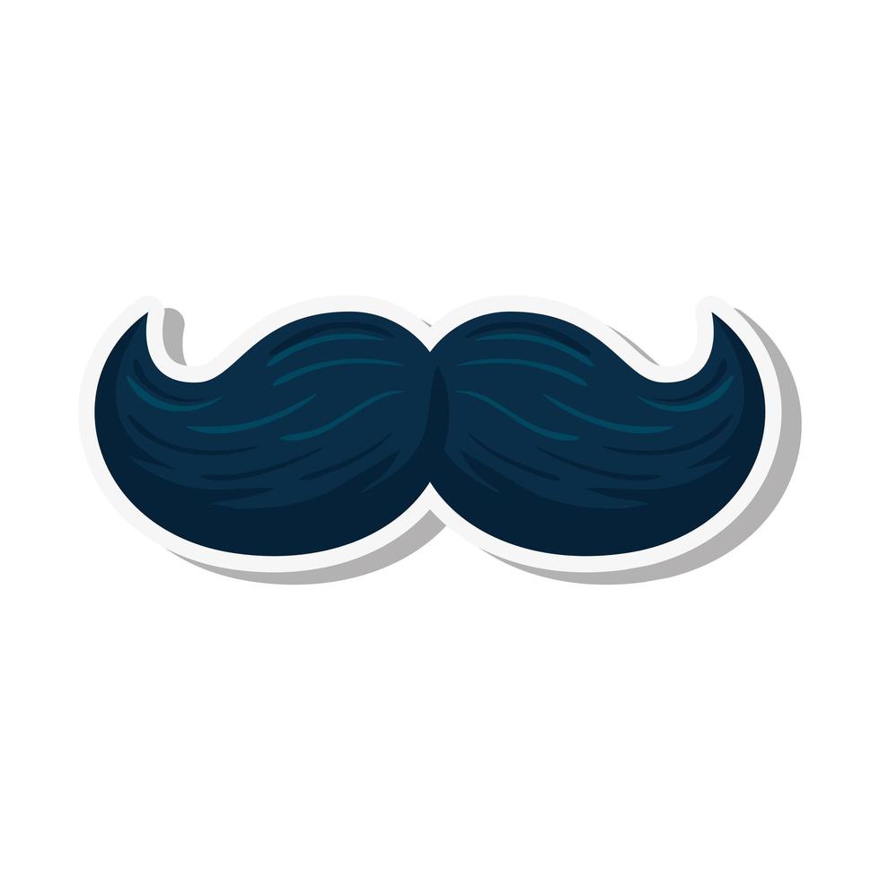 Isolated male mustache vector design