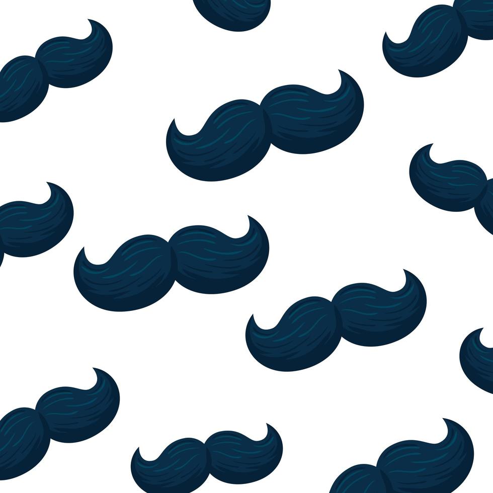 Diseño de vector de fondo de bigotes masculinos aislados