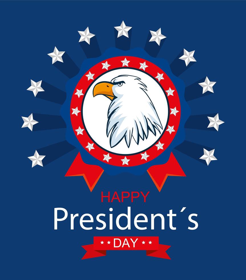 Eagle of usa happy presidents day vector design