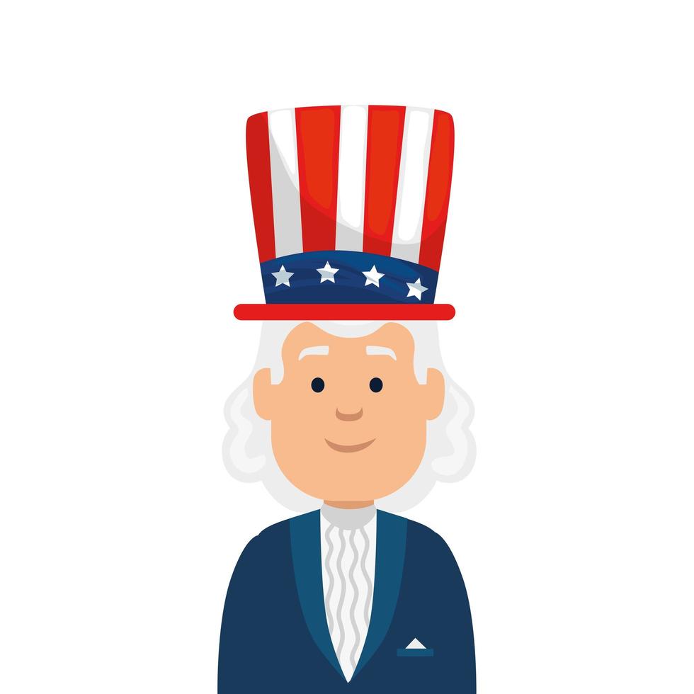 Isolated usa president man with hat vector design