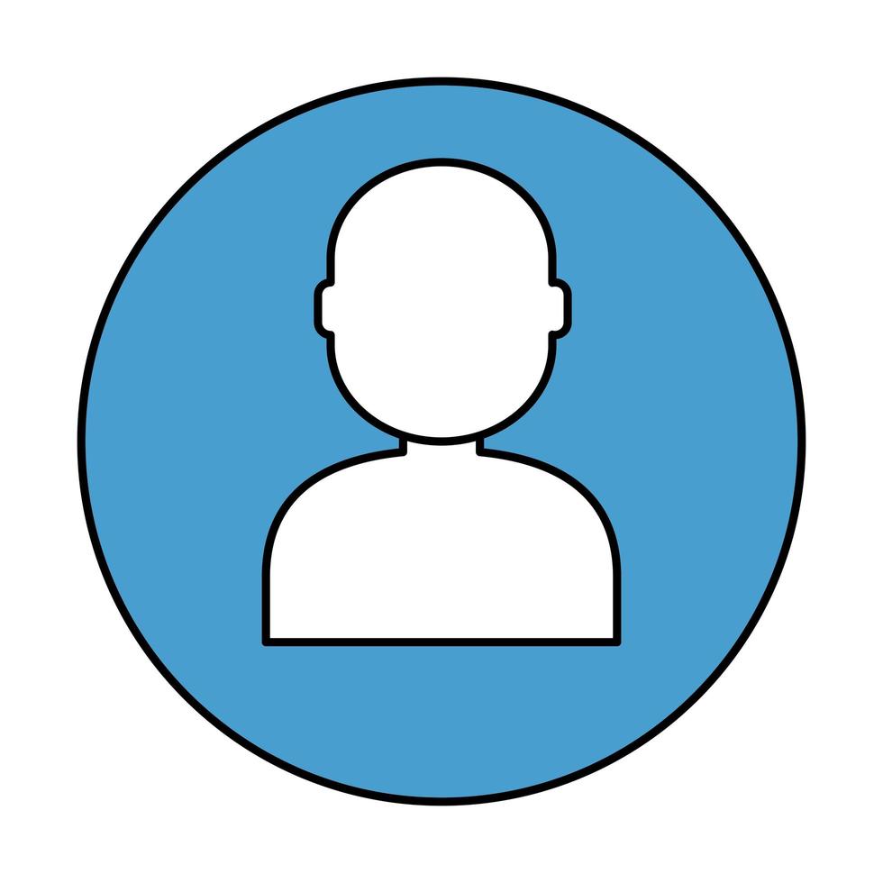 silhouette person social media isolated icon vector