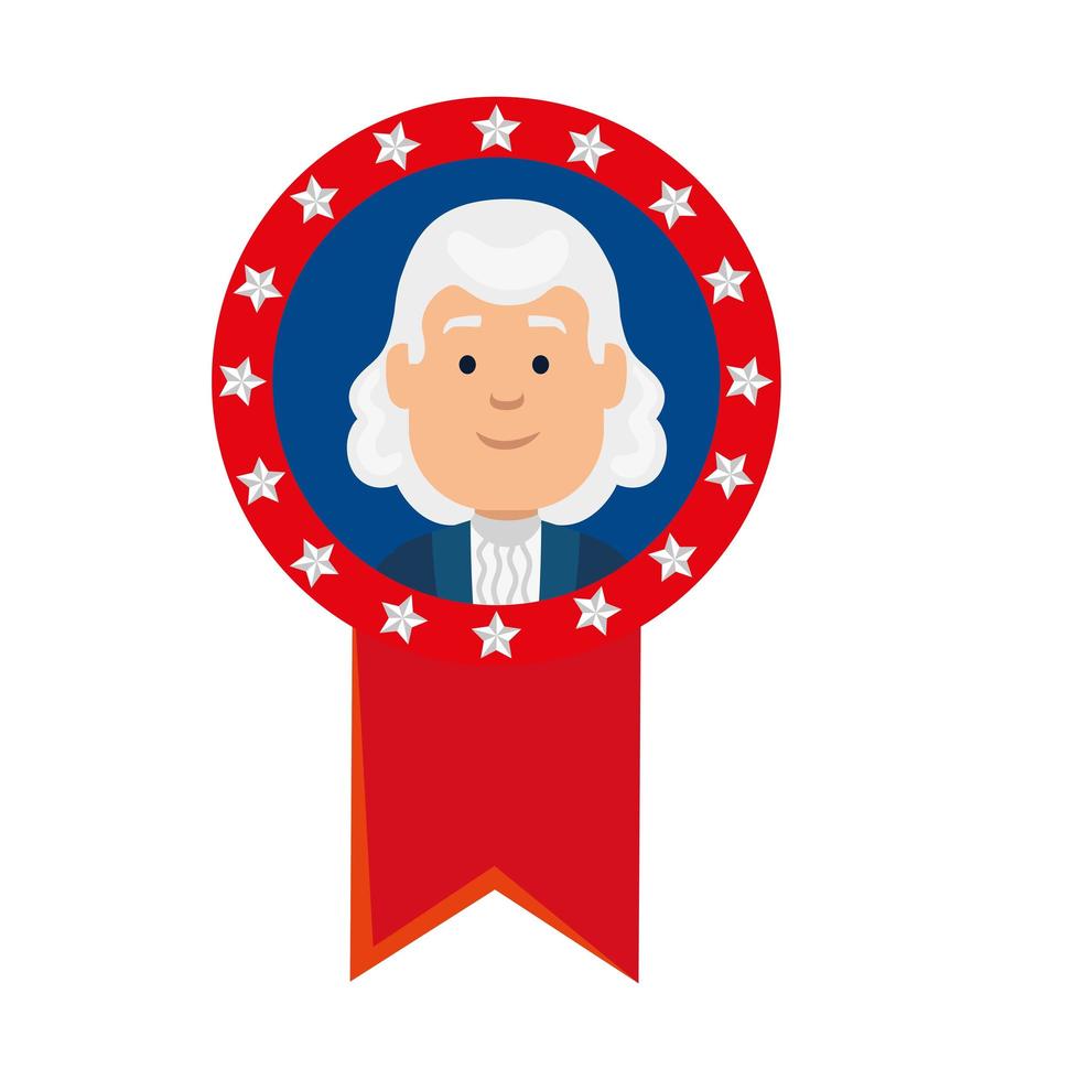 Usa president man inside seal stamp vector design