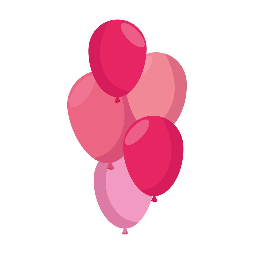 balloons helium decoration isolated icon vector