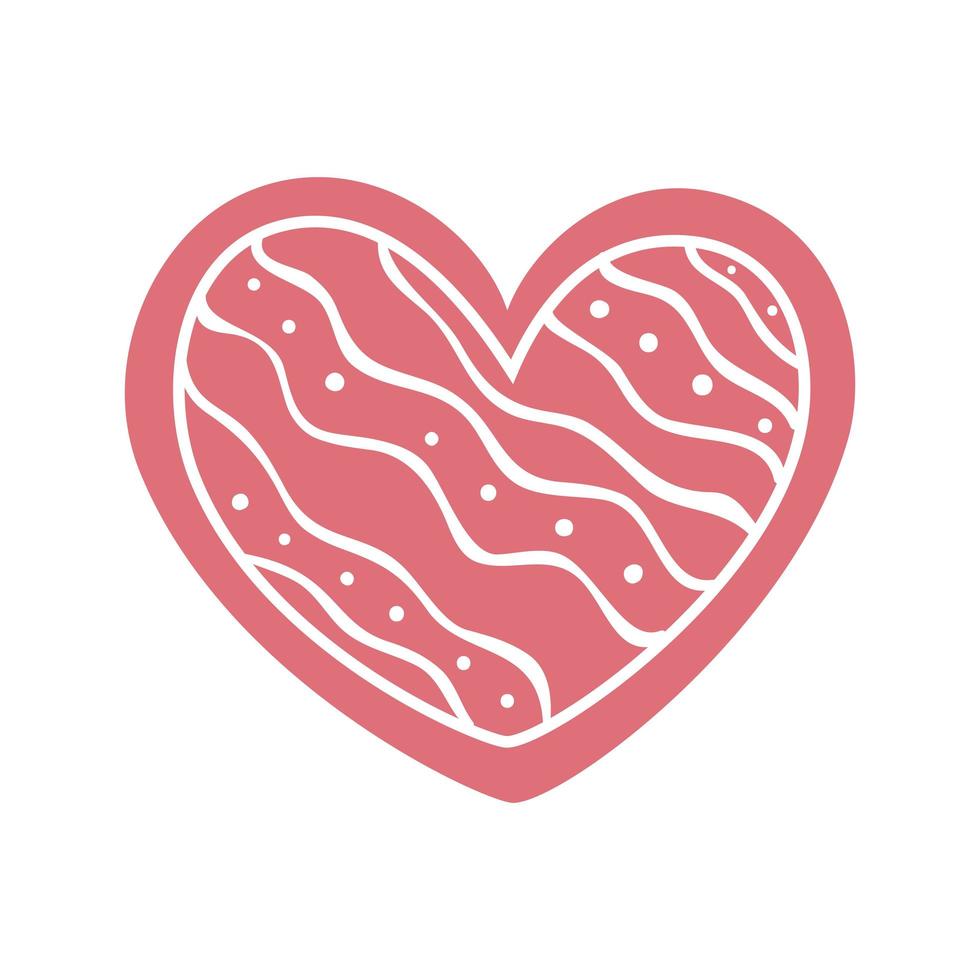 cute heart love isolated icon vector