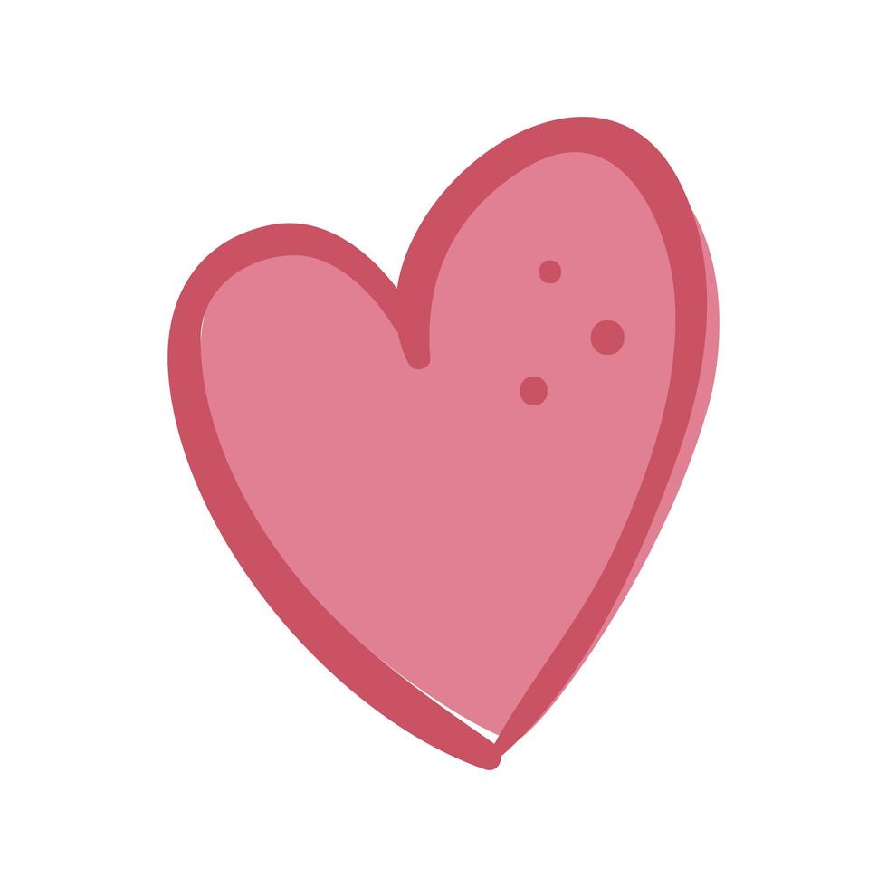 cute heart love isolated icon vector