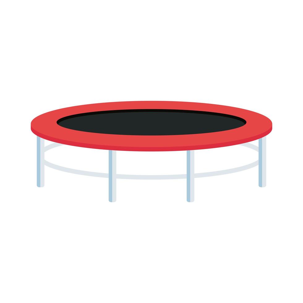 trampoline jump game isolated icon vector