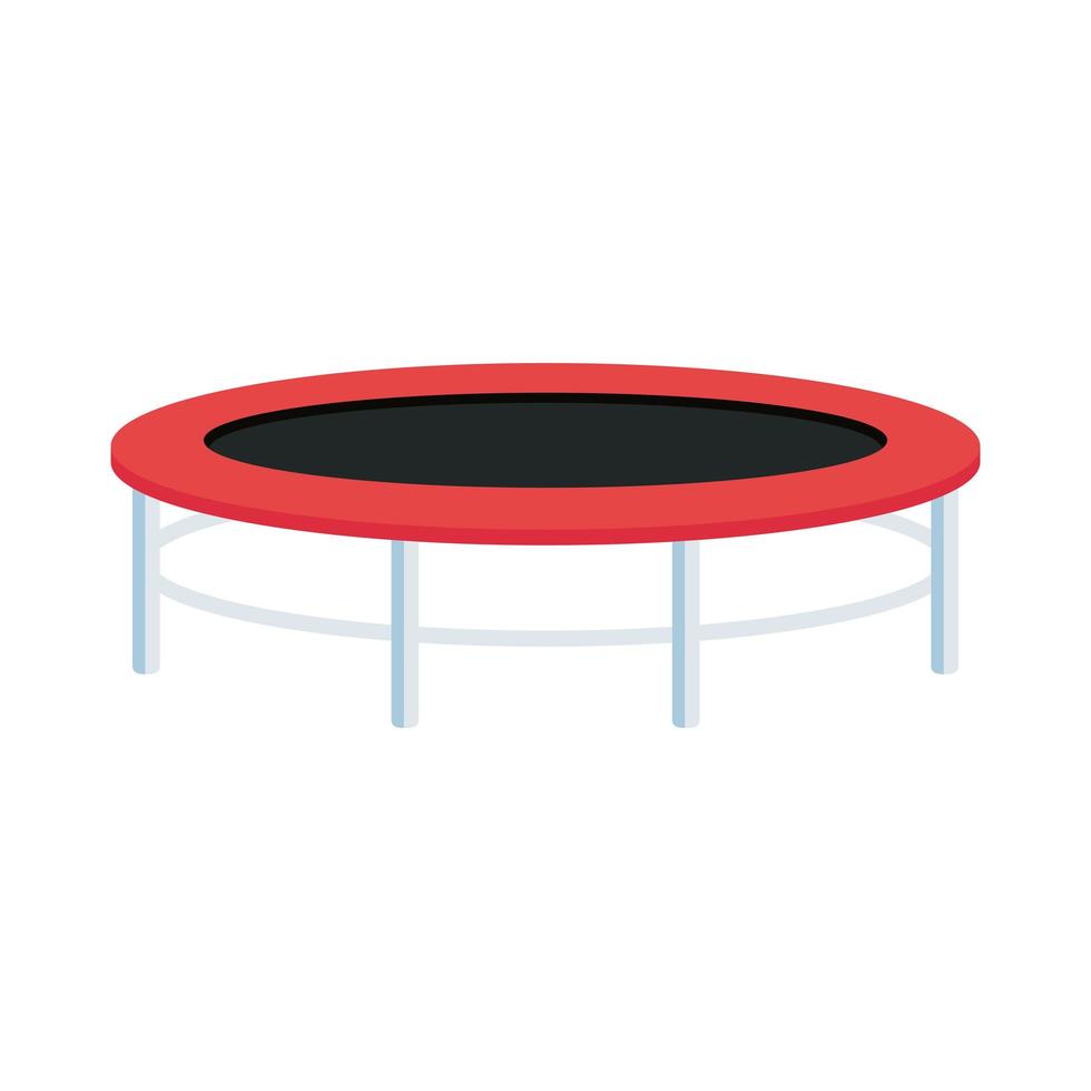 trampolín, salto, juego, aislado, icono vector