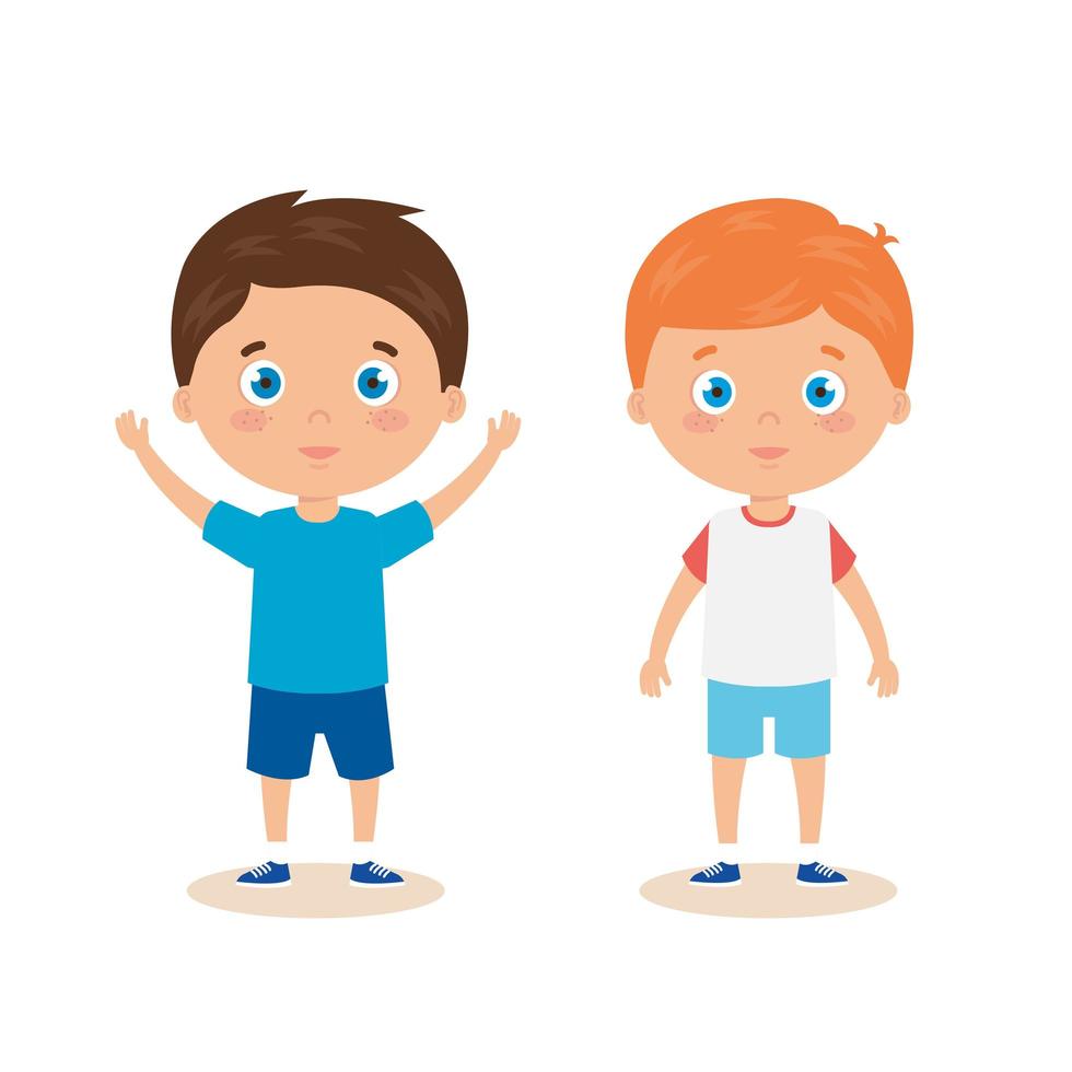 lindo personaje de avatar de niños pequeños vector