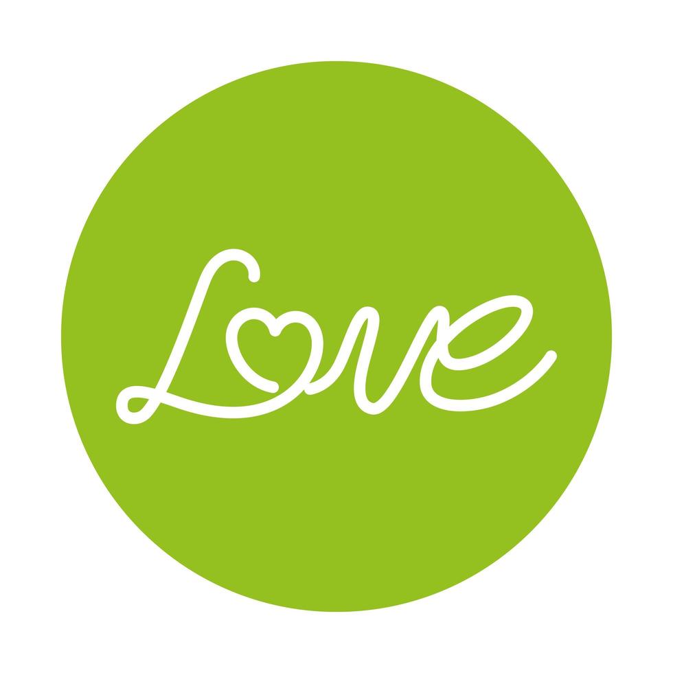 love label on green background vector