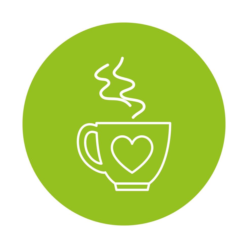 silhouette of cup of coffee on green background vector