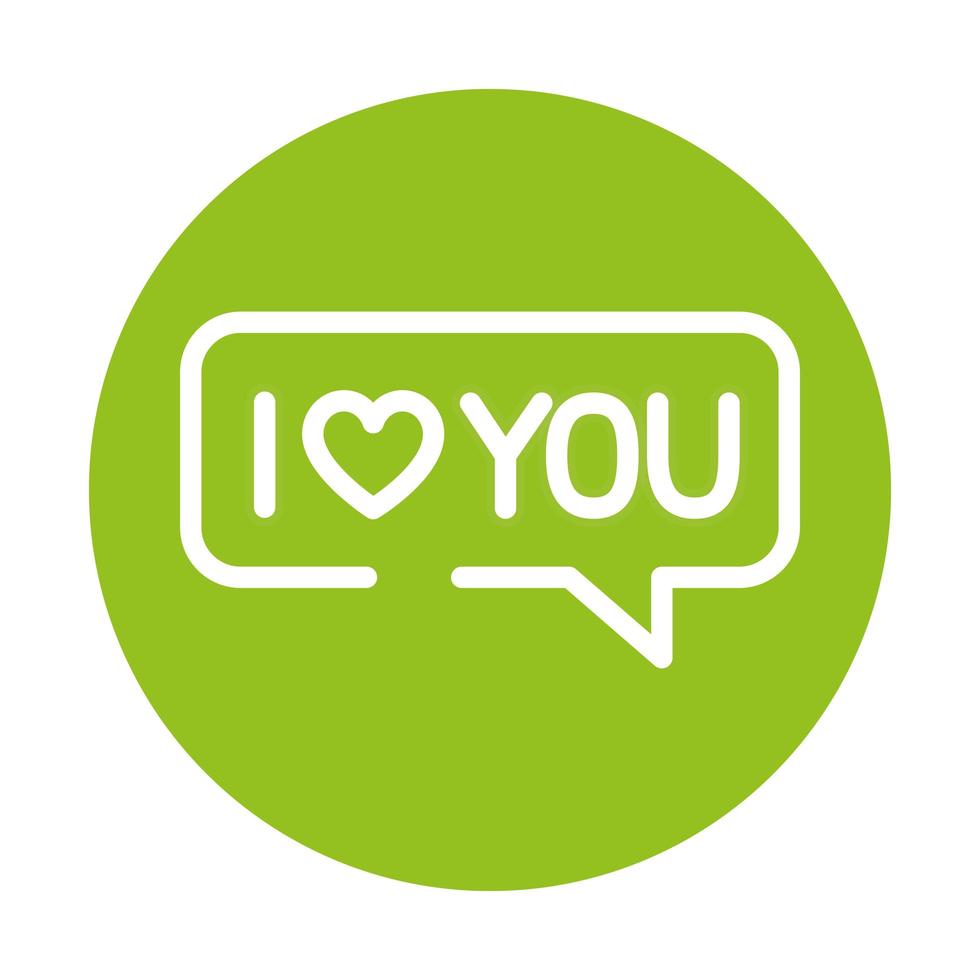 silhouette of speech bubble with heart on green background vector