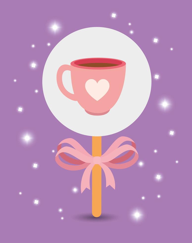 cup coffee in stick isolated icon vector