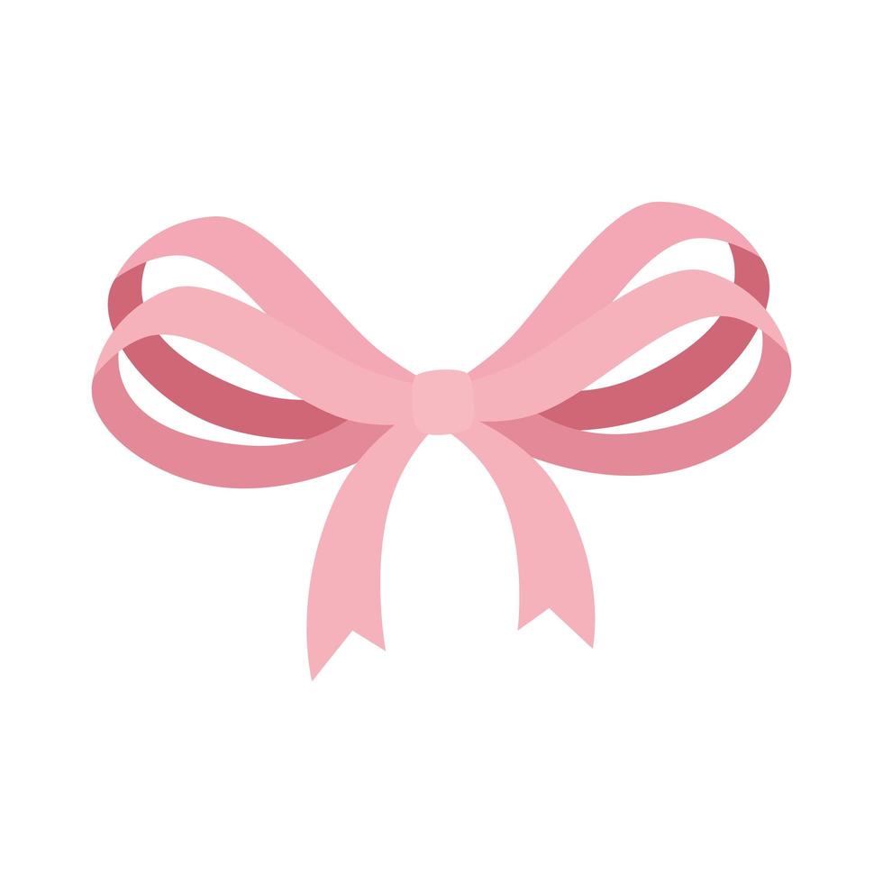 bow ribbon decoration isolated icon vector