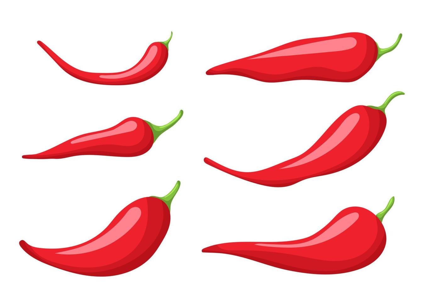 Ilustración de diseño de vector de pimiento picante aislado sobre fondo blanco