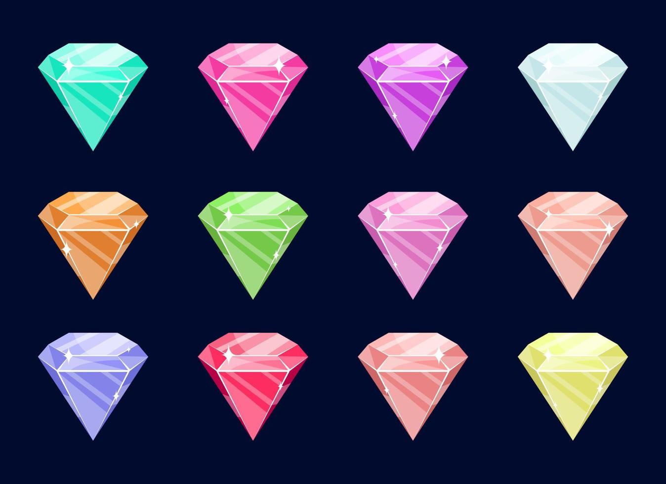 Ilustración de diseño de vector de diamante aislado en el fondo