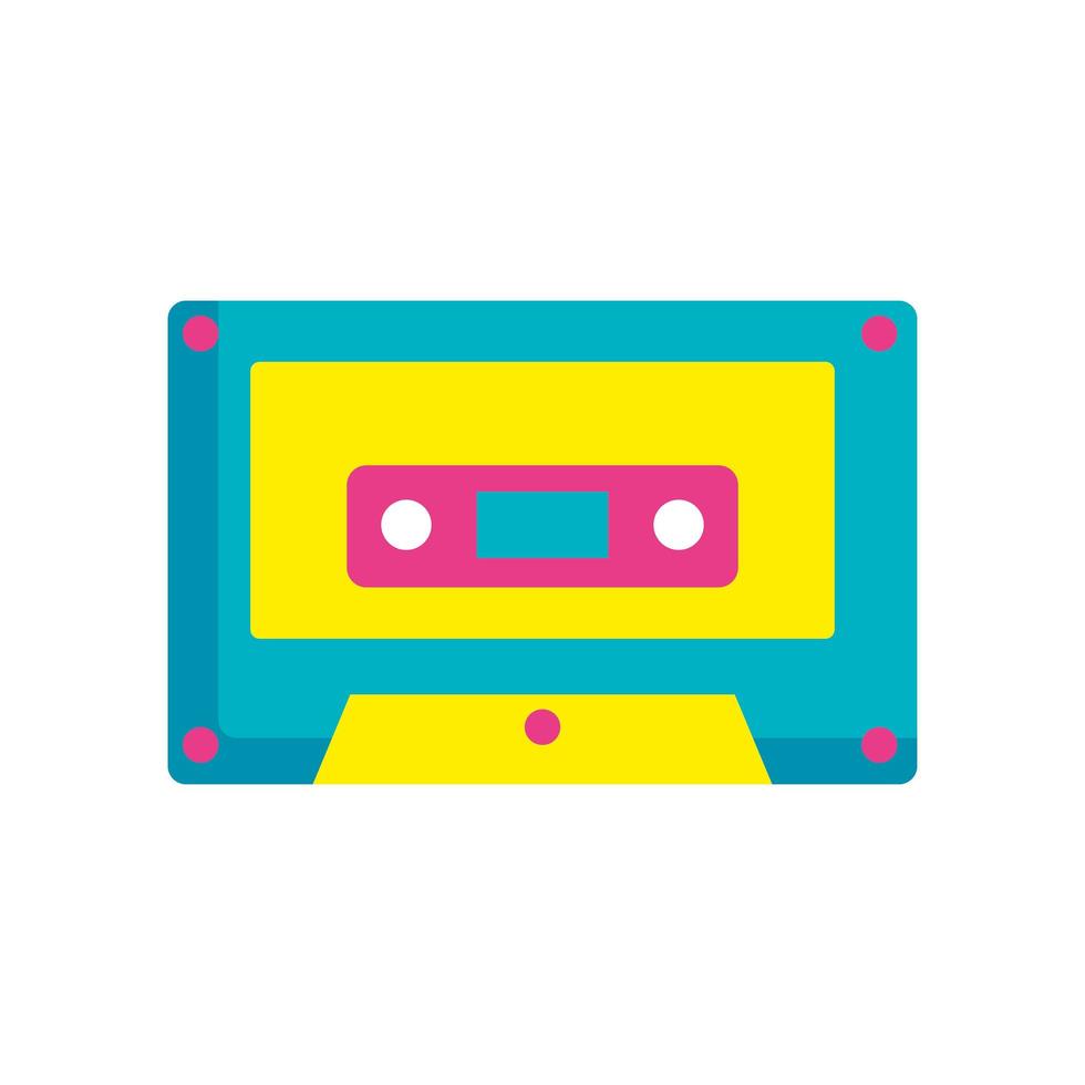 cassette music pop art style icon vector