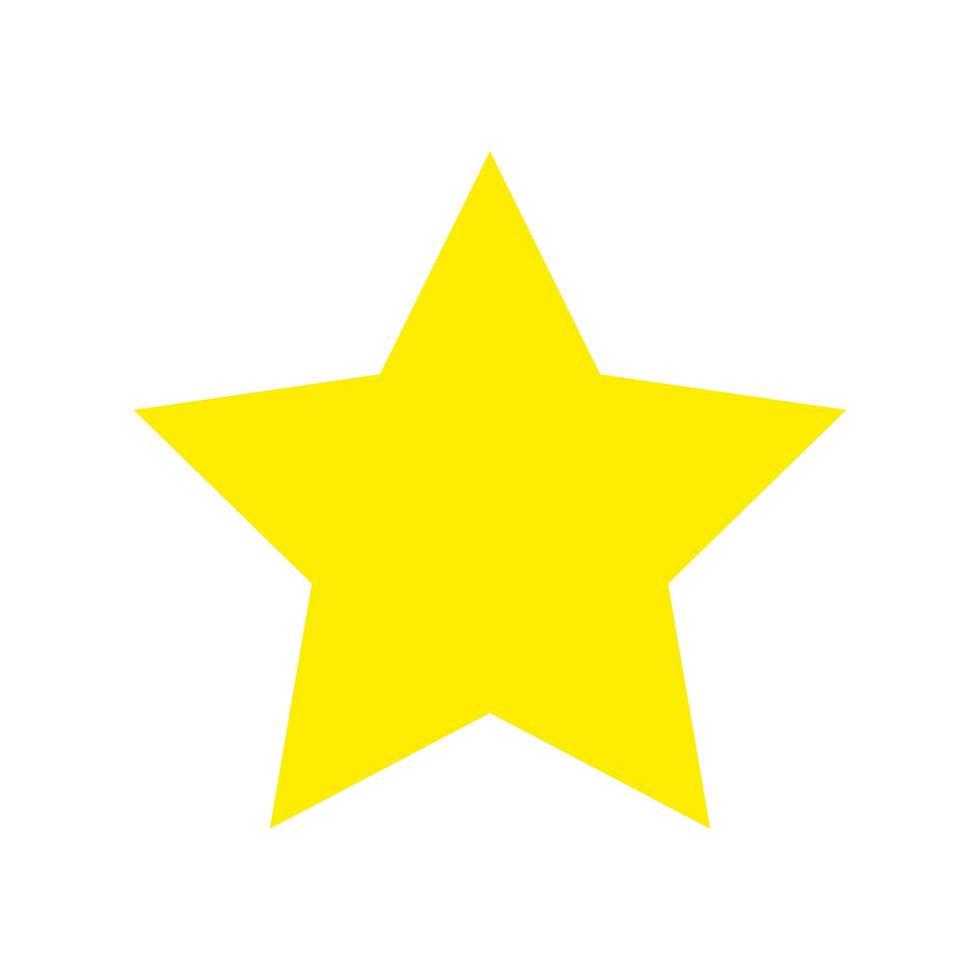 star yellow color isolated icon vector