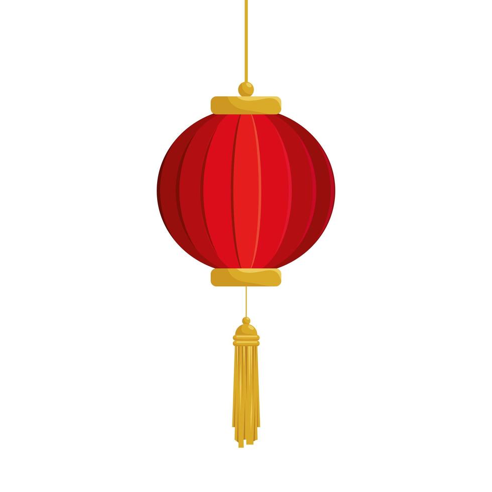 lantern chinese hanging isolated icon vector