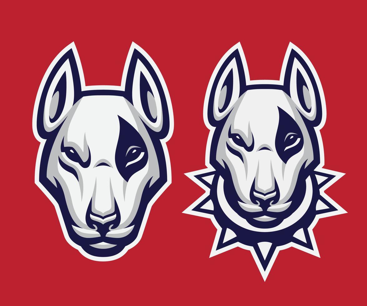 Bull Terrier Head Vector Mascot