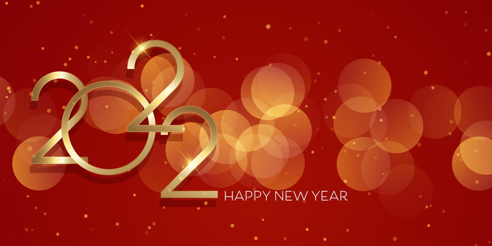 elegant happy new year banner design vector