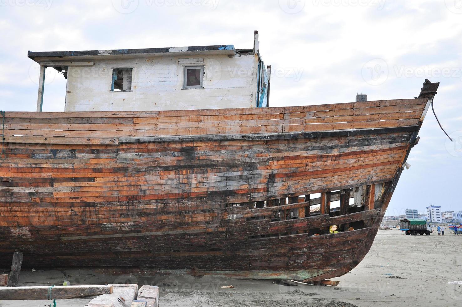 construcción de barcos, ecuador foto