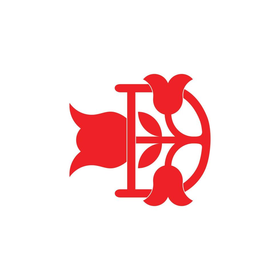 Letra d flor belleza símbolo decoracion logo vector