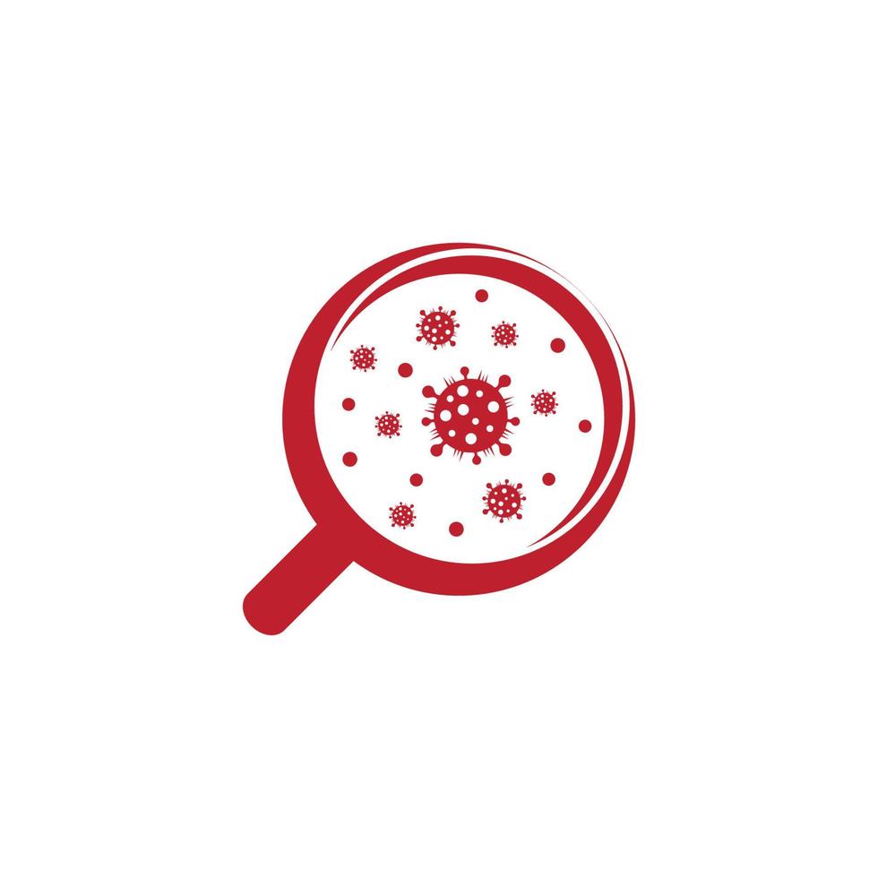 searching for covid 19  viruses test magnify symbol vector