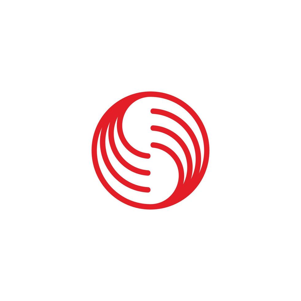 circle motion linear geometric abstract logo vector