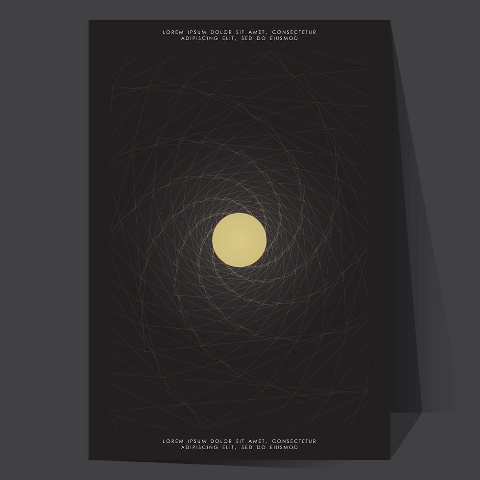 Shades of golden color. Futuristic mable poster with gradient mesh. vector