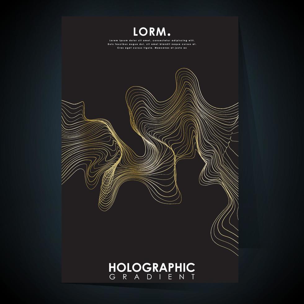 topography poster line on black background vector