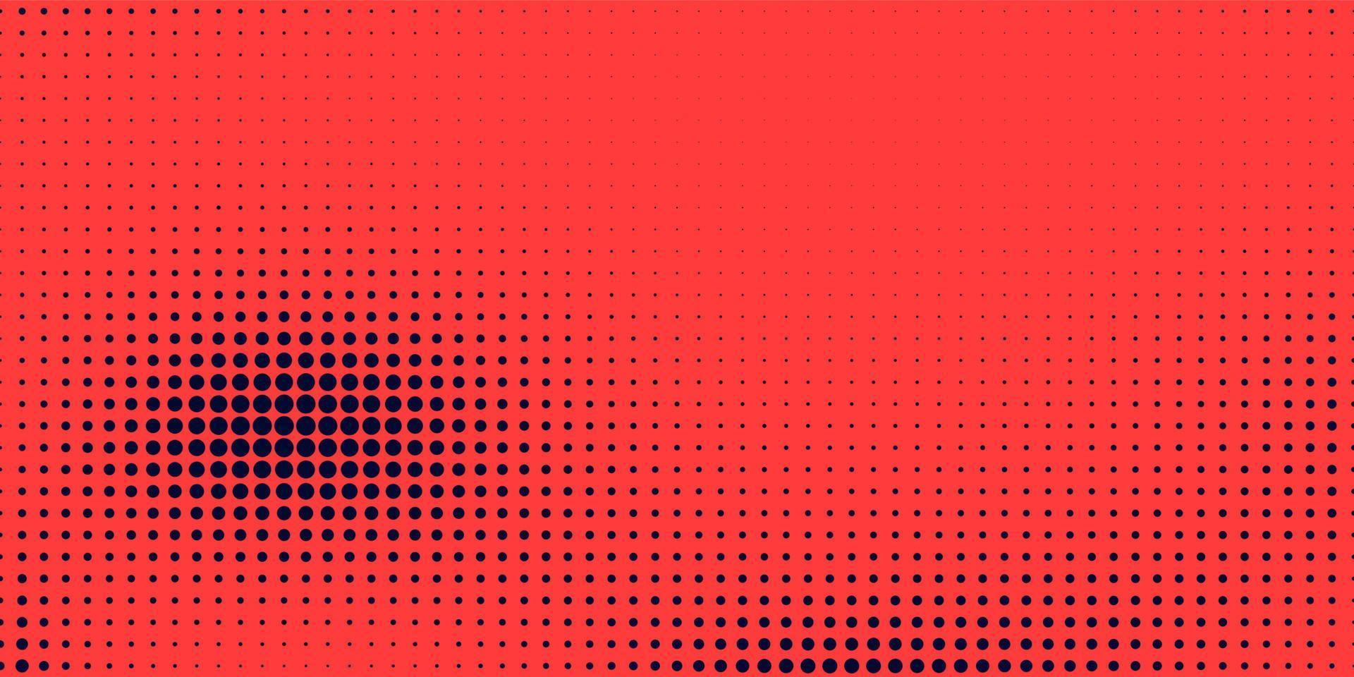 Halftone in abstract style. Geometric retro banner vector texture. Modern print. Dark blue and red background. Light effect