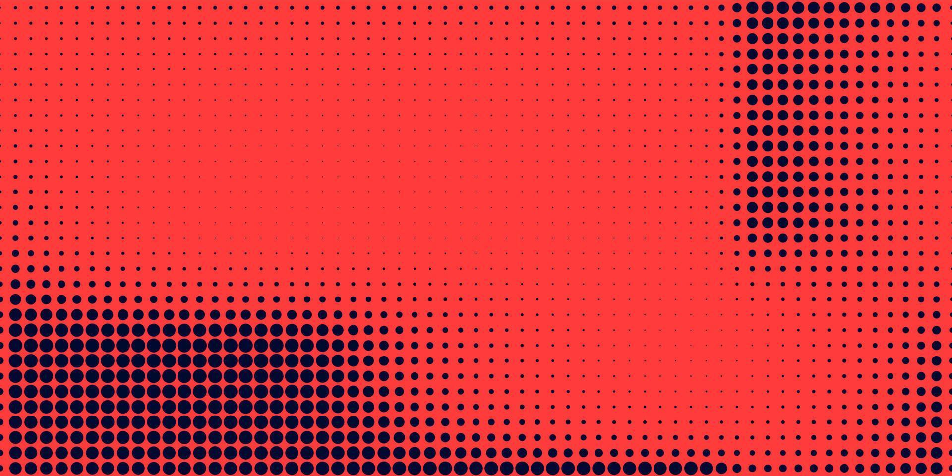 semitono en estilo abstracto. textura de vector de banner retro geométrico. impresión moderna. fondo azul oscuro y rojo. efecto de luz