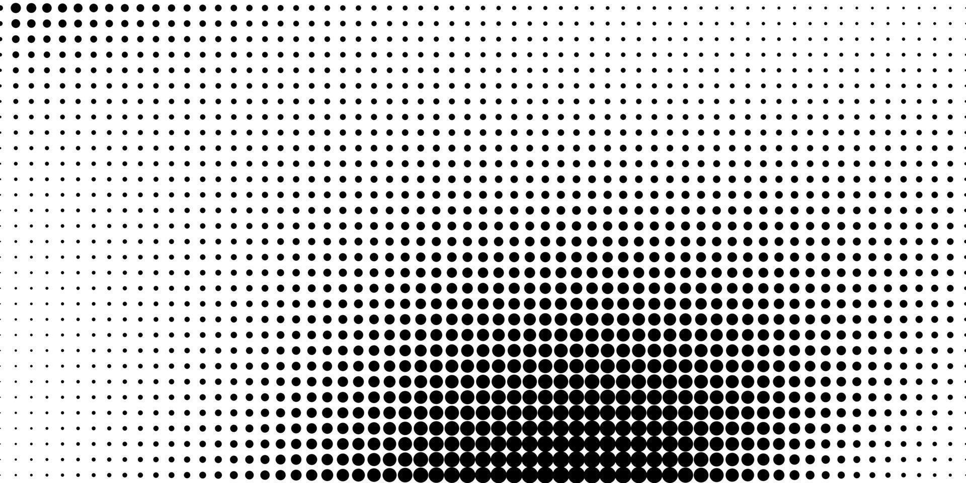 Halftone in abstract style. Geometric retro banner vector texture. Modern print. White and black background. Light effect.