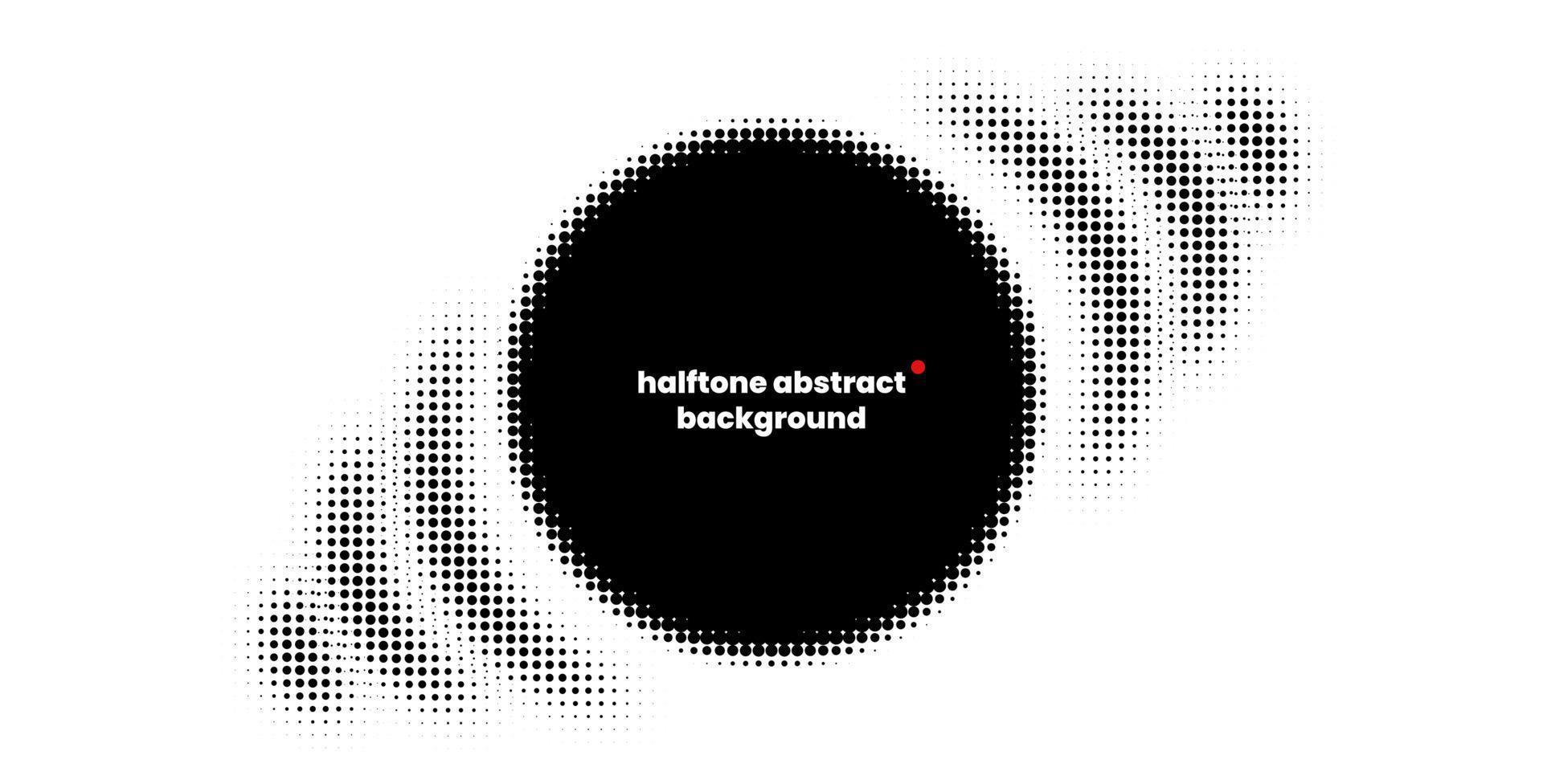 Halftone in abstract style with place for text. Geometric retro banner vector texture. Modern print. White and black background. Light effect