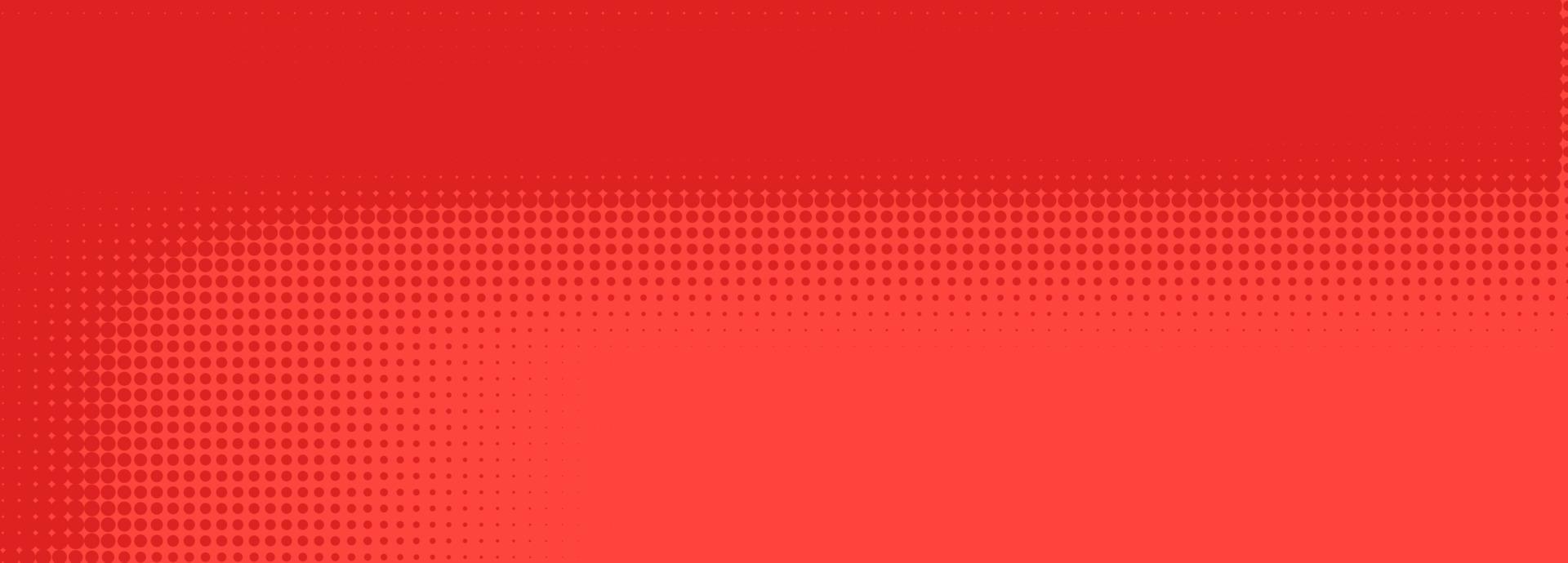 Halftone in abstract style. Geometric retro banner vector texture. Modern print. Red background. Light effect