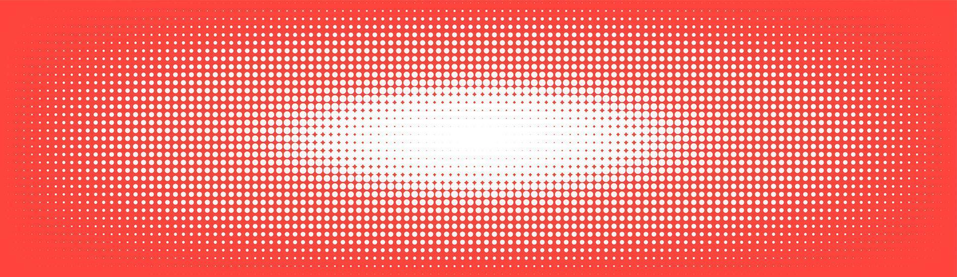 Halftone in abstract style. Geometric retro banner vector texture. Modern print. White and red background. Light effect