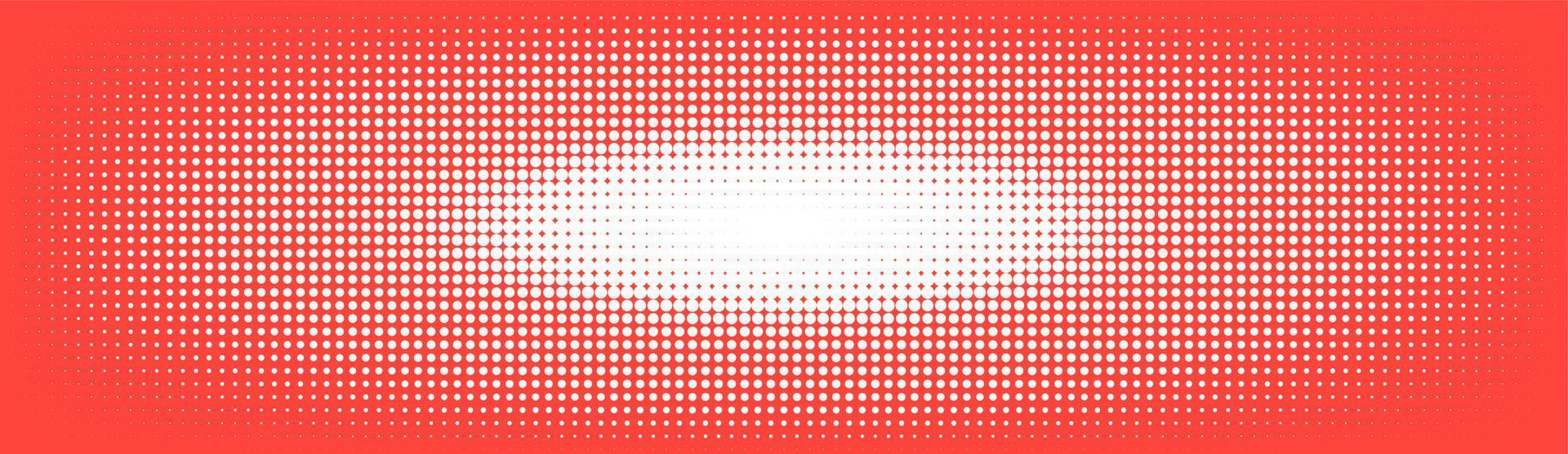 Halftone in abstract style. Geometric retro banner vector texture. Modern print. White and red background. Light effect