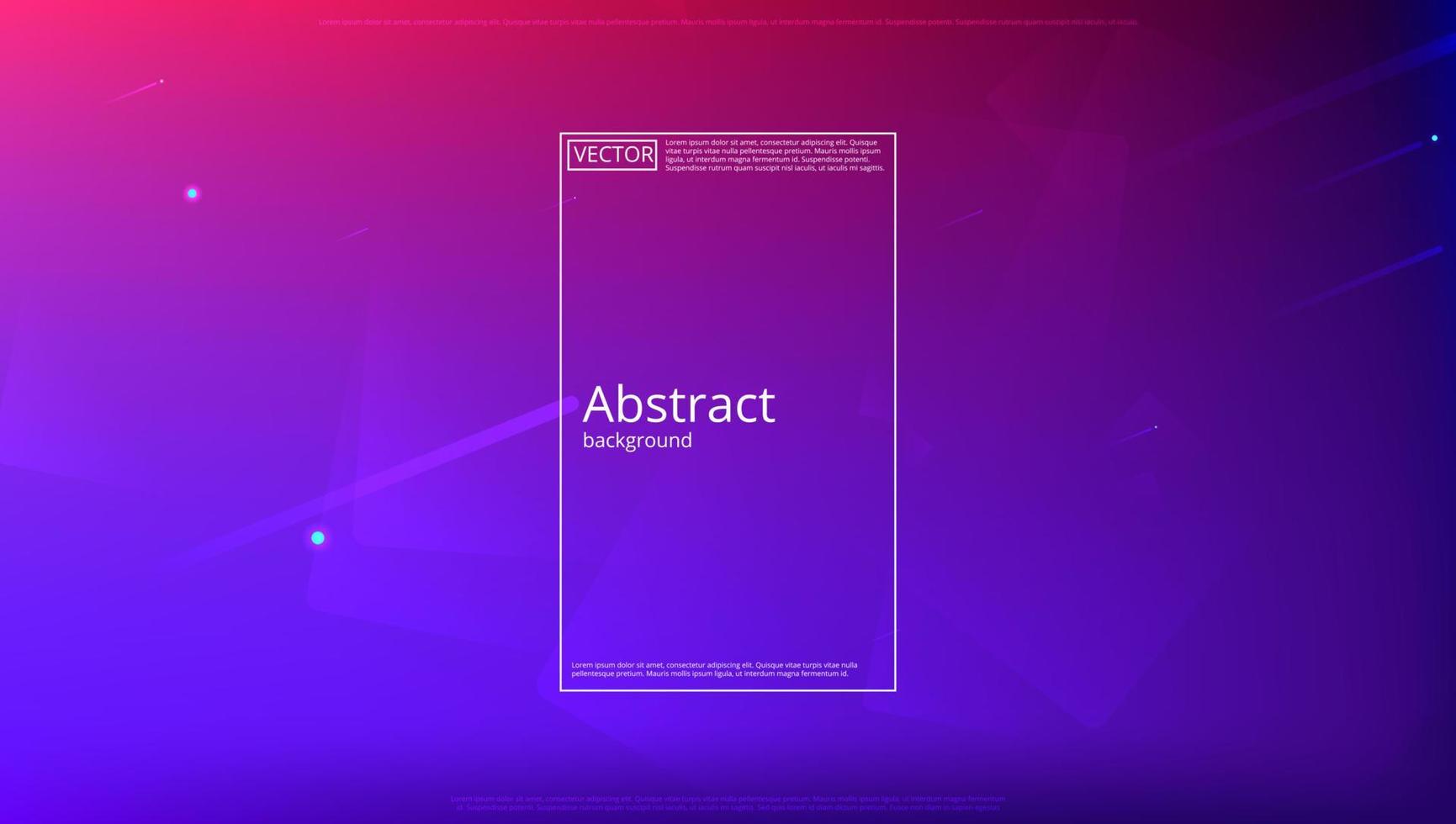 Abstract banner with gradient shapes and blur background with dark neon color. Dynamic shape composition. Vector template design