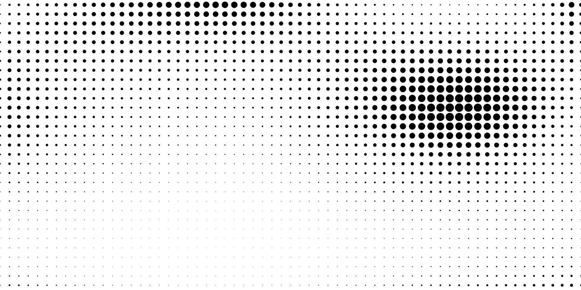 Halftone in abstract style. Geometric retro banner vector texture. Modern print. White and black background. Light effect.