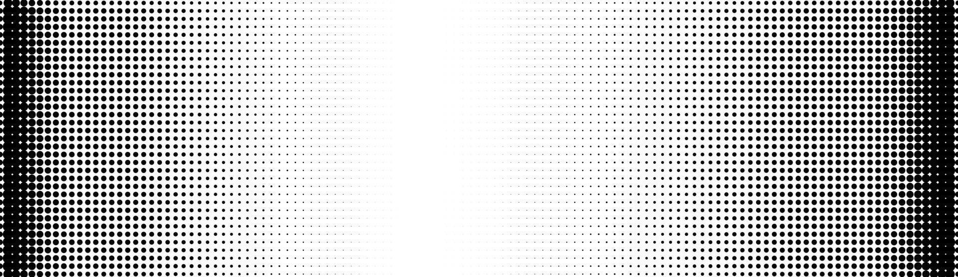 Halftone in abstract style. Geometric retro banner vector texture. Modern print. White and black background. Light effect