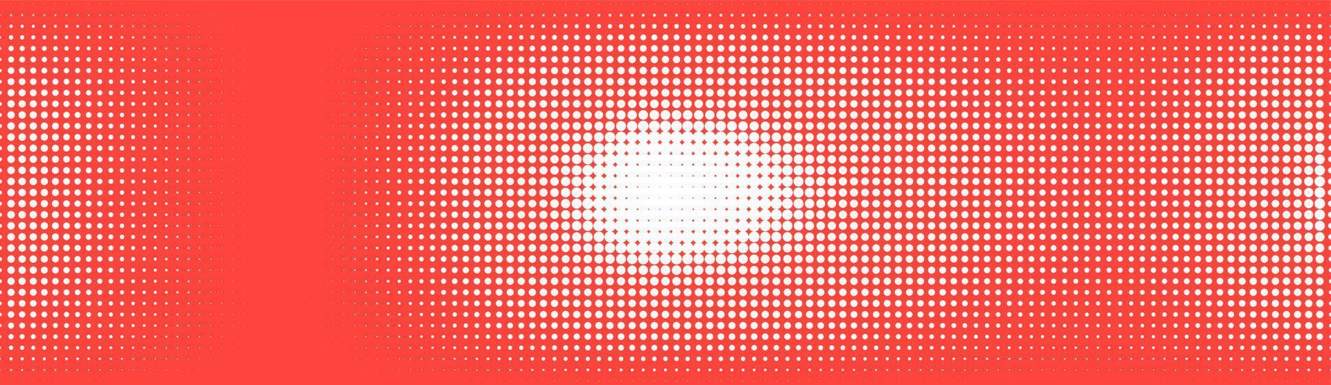 Halftone in abstract style. Geometric retro banner vector texture. Modern print. White and red background. Light effect