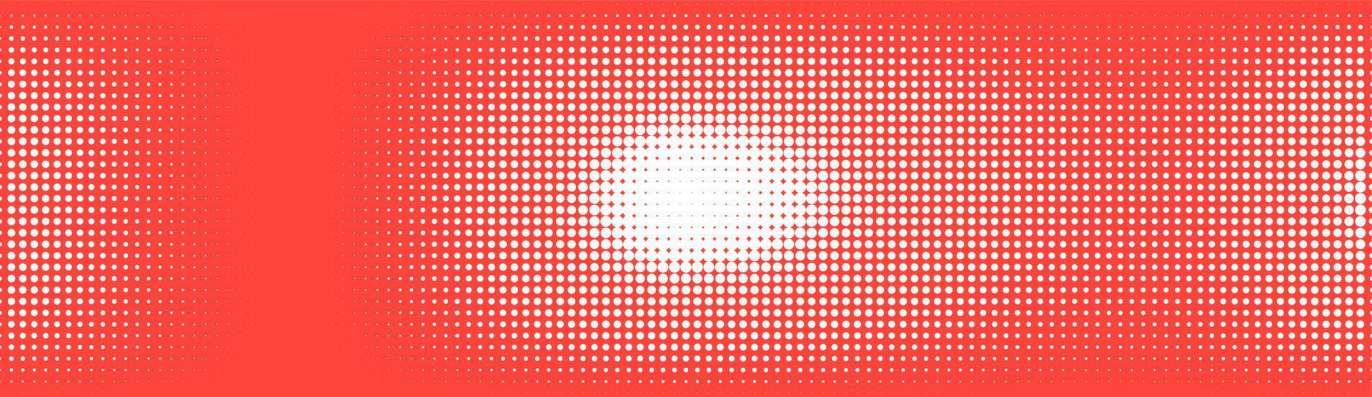 Halftone in abstract style. Geometric retro banner vector texture. Modern print. White and red background. Light effect