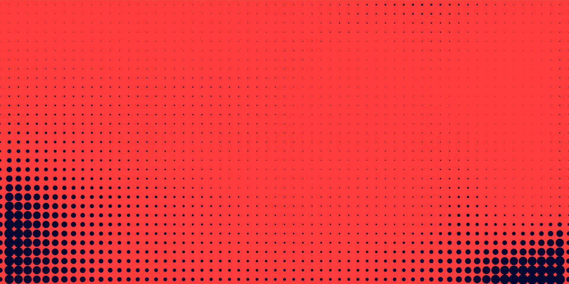 Halftone in abstract style. Geometric retro banner vector texture. Modern print. Dark blue and red background. Light effect