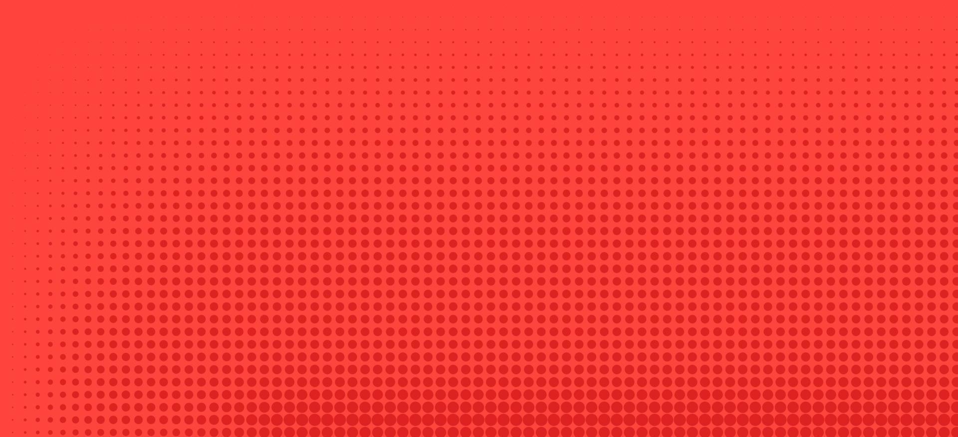 Halftone in abstract style. Geometric retro banner vector texture. Modern print. Red background. Light effect