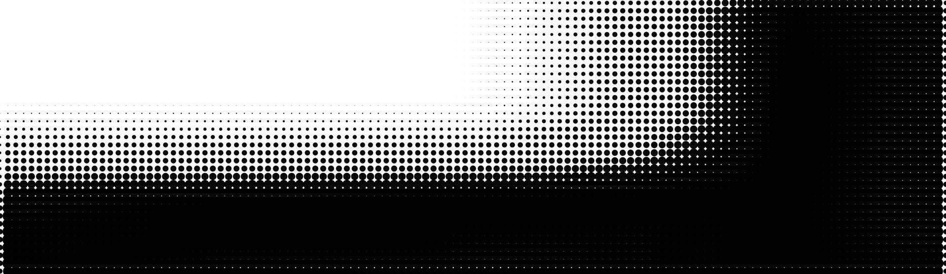 Halftone in abstract style. Geometric retro banner vector texture. Modern print. White and black background. Light effect