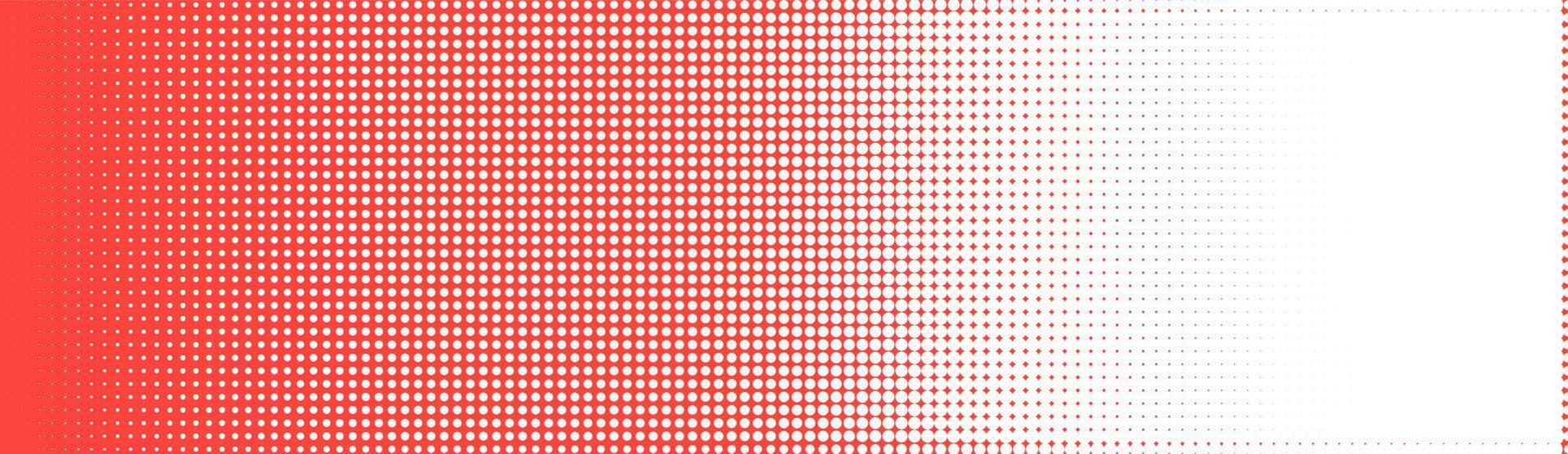 Halftone in abstract style. Geometric retro banner vector texture. Modern print. White and red background. Light effect