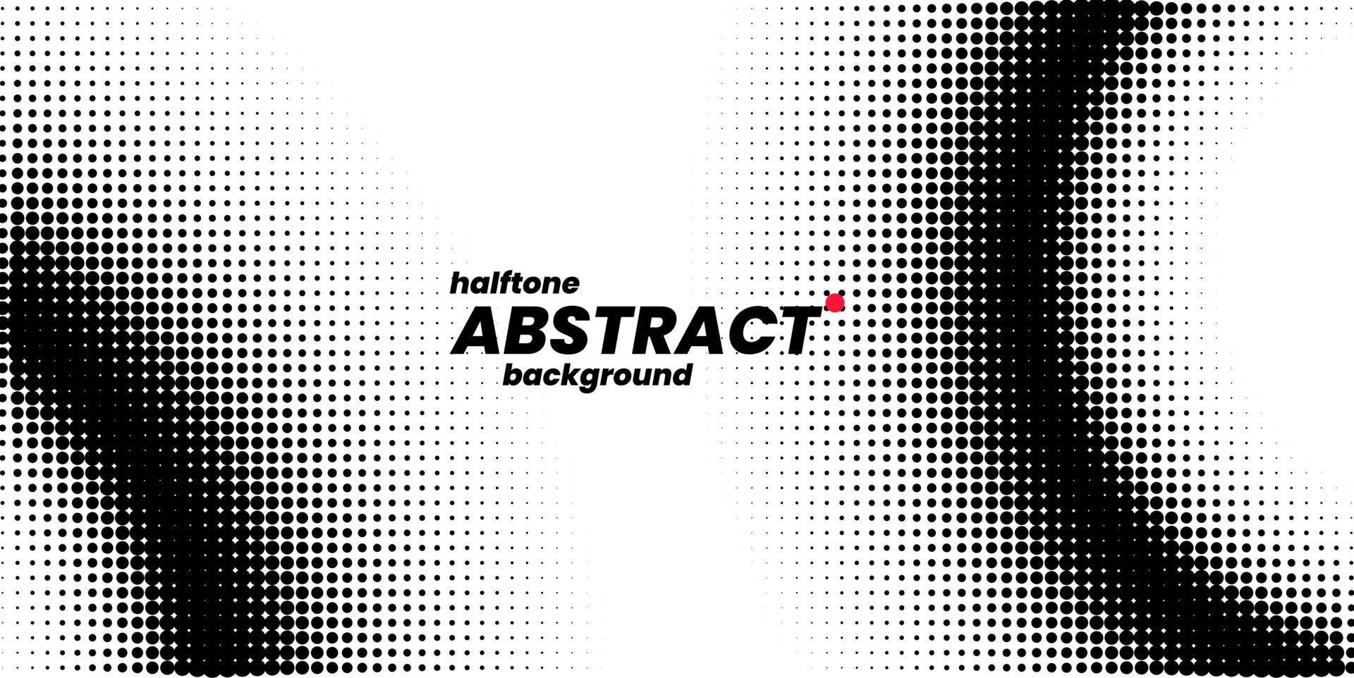 Halftone in abstract style with place for text. Geometric retro banner vector texture. Modern print. White and black background. Light effect