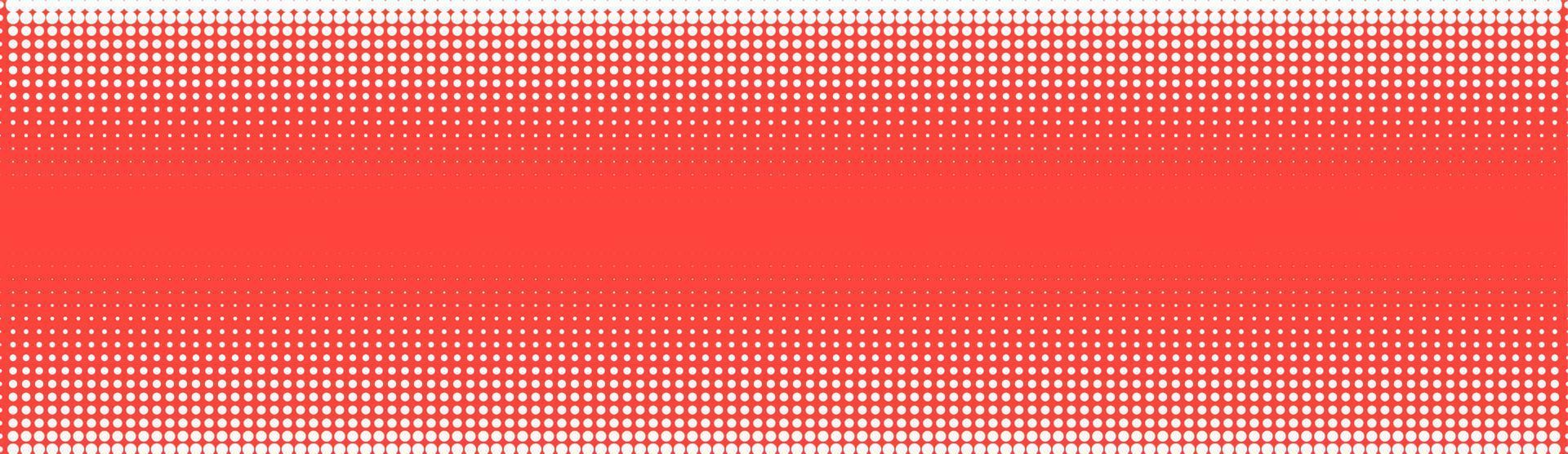 Halftone in abstract style. Geometric retro banner vector texture. Modern print. White and red background. Light effect